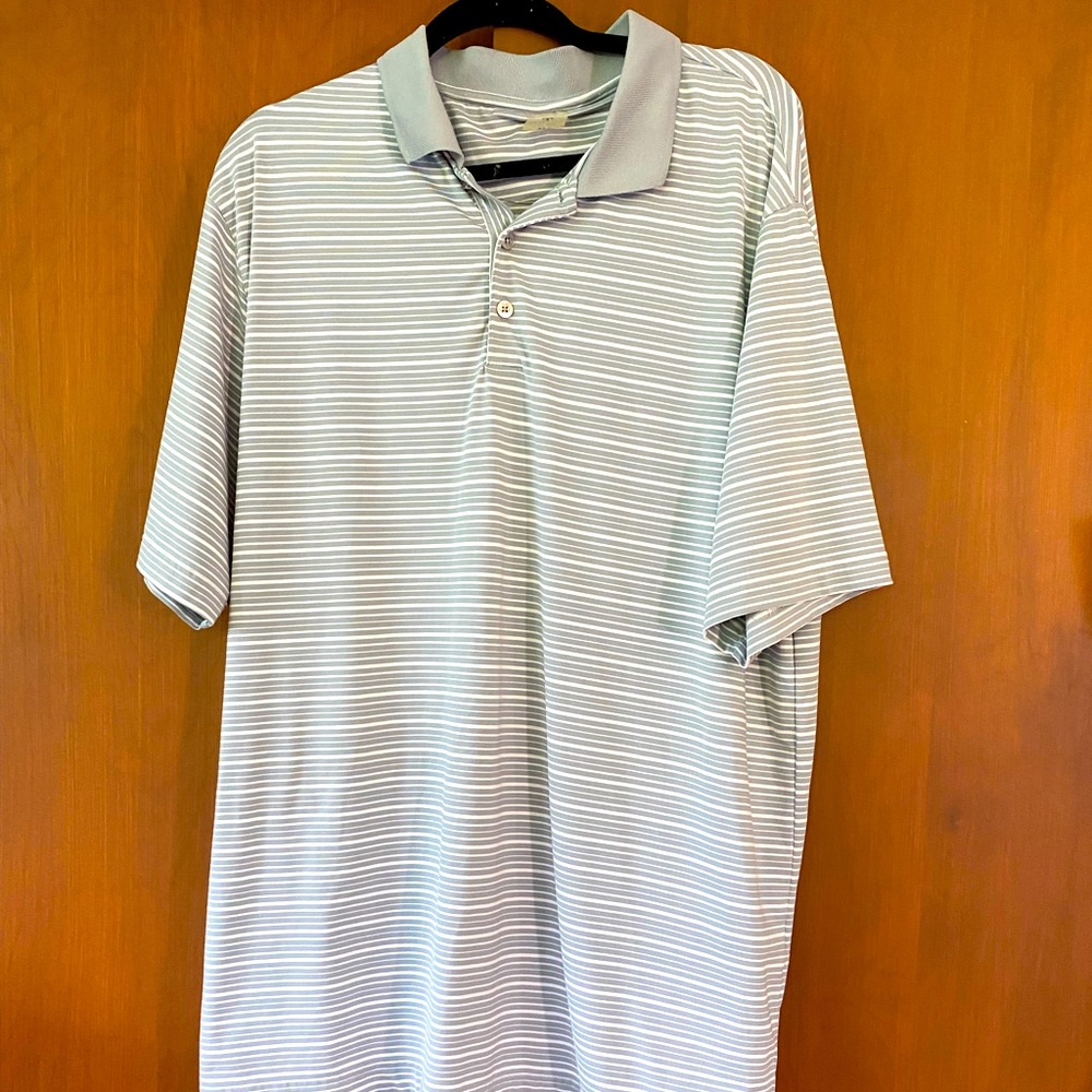 Mens Tehama gray polo shirt